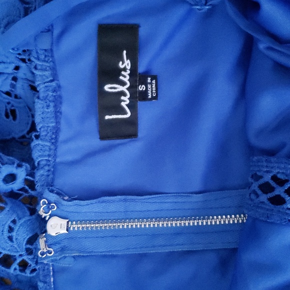 Lulus Taliah Blue Lace Midi Dress.  NWOT - Picture 13 of 16